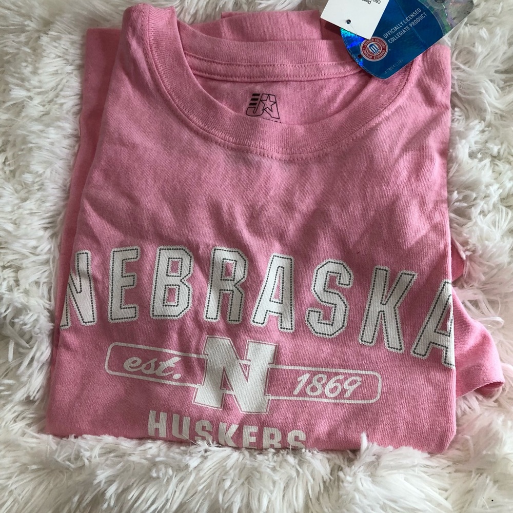 NWT Pink Nebraska Husker T-shirt